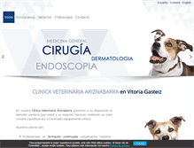 Tablet Screenshot of clinicaveterinariaariznabarra.com